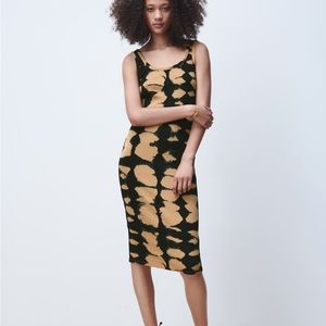 Knee length tank tie dye dress